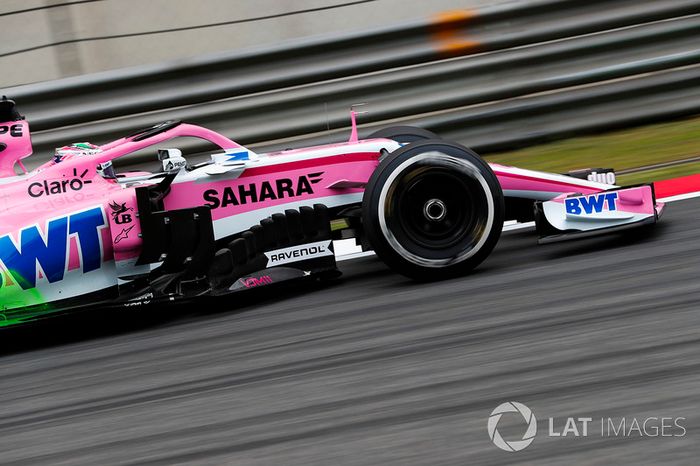 Flow-Via paint on the car of Sergio Perez, Force India VJM11 Mercedes