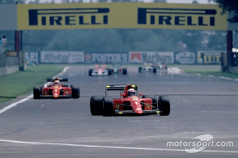 Alain Prost, Ferrari 641/2, Nigel Mansell, Ferrari 641/2