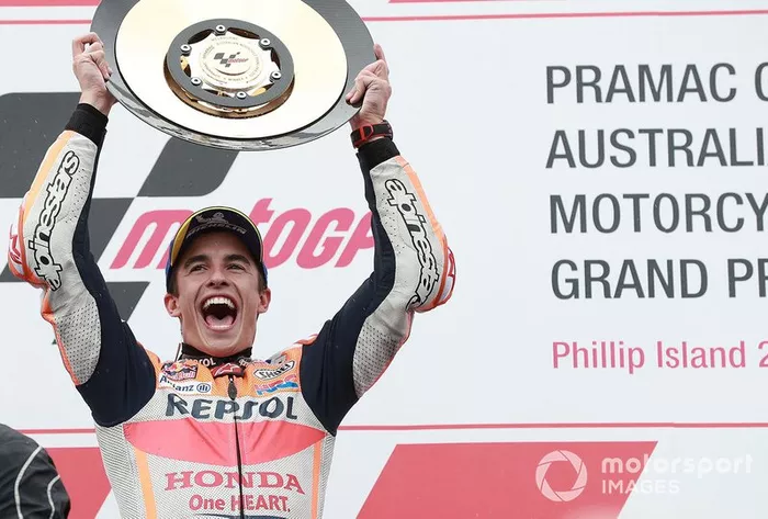Podium : Marc Marquez, vainqueur de la course, Repsol Honda Team