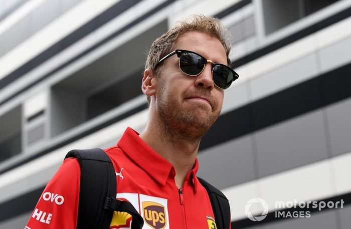 Sebastian Vettel, Ferrari arriva in pista