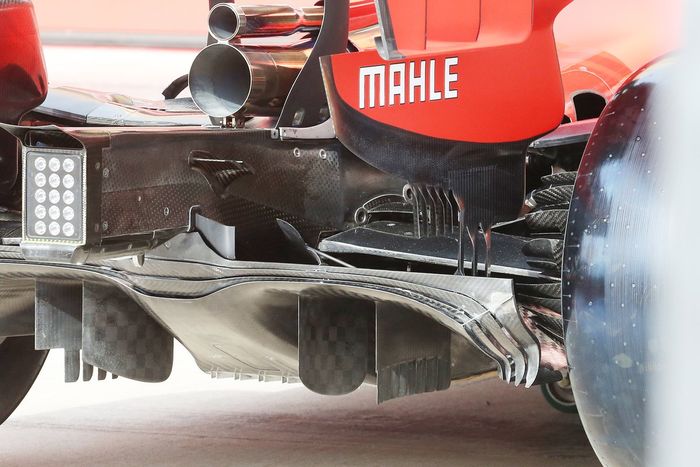 Detalle del difusor del Ferrari SF1000