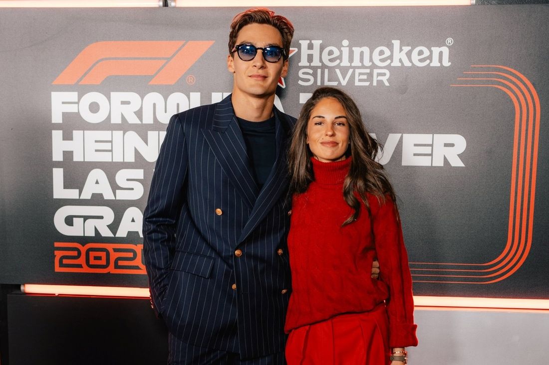 George Russell, Mercedes-AMG F1 Team, ze swoją dziewczyną Carmen Montero Mundt