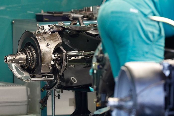 Detalle del tambor de freno del Aston Martin AMR23