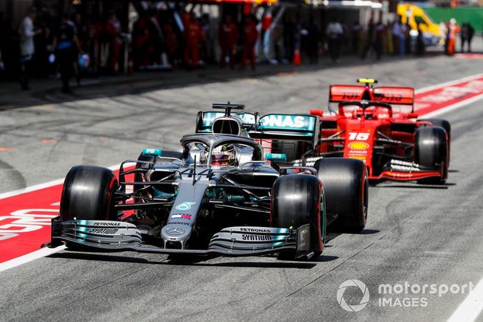 Lewis Hamilton, Mercedes AMG F1 W10, Charles Leclerc, Ferrari SF90