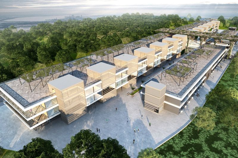 Instalaciones de los equipos para el Gran Premio de Arabia Saudí