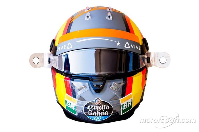 El casco del debut de Carlos Sainz con McLaren F1