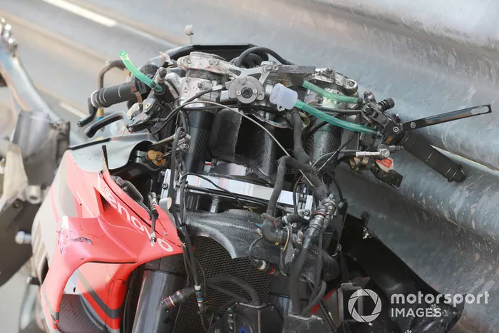 Moto de Jorge Lorenzo, Ducati Team tras la caída 