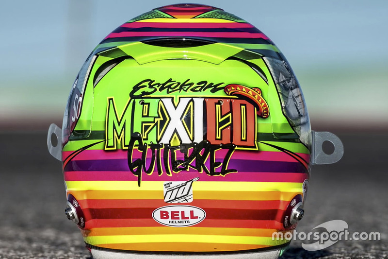 El casco edición especial que utilizará Esteban Gutiérrez, Haas F1 Team para el GP de México