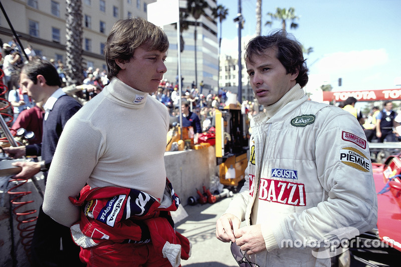 1982 - Didier Pironi e Gilles Villeneuve, pilotos da Ferrari