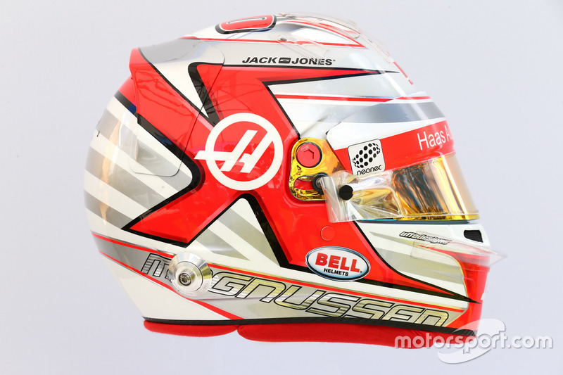 Le casque de Kevin Magnussen, Haas F1 Team