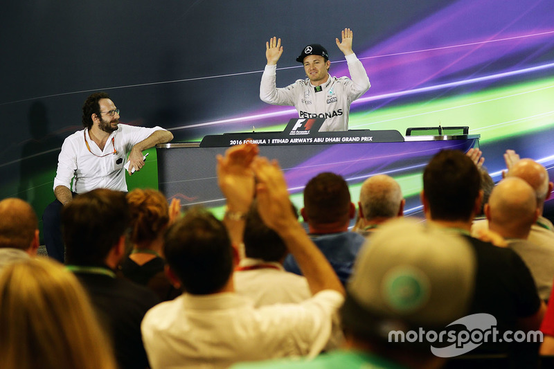 World Champion Nico Rosberg, Mercedes AMG F1 in the FIA Press Conference