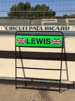 Lewis Hamilton, Mercedes AMG F1 pitboard