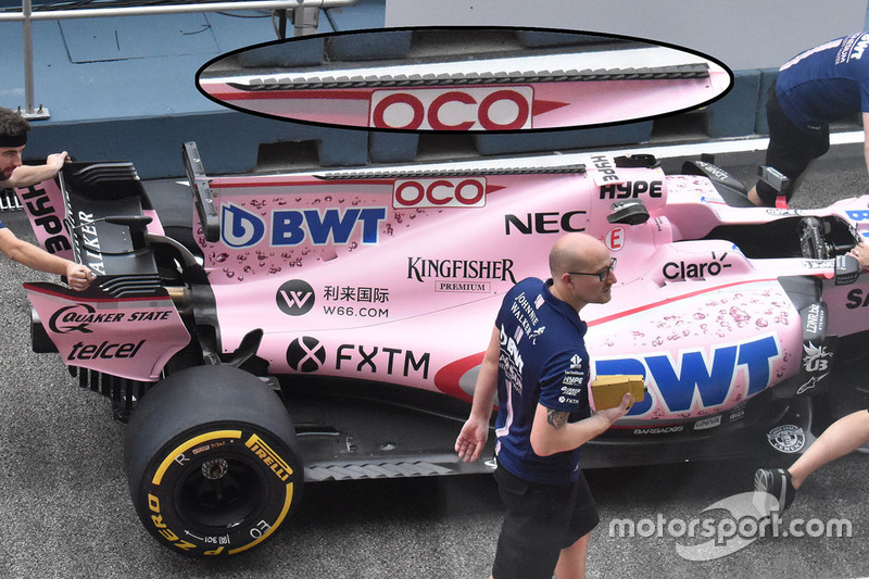 Car of Esteban Ocon, Sahara Force India VJM10