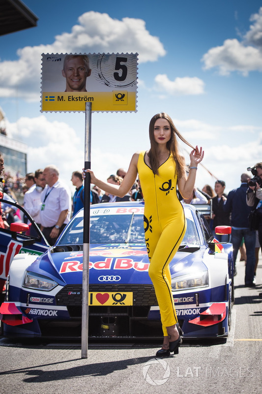 Chica de la parrilla de Mattias Ekström, Audi Sport Team Abt Sportsline, Audi A5 DTM