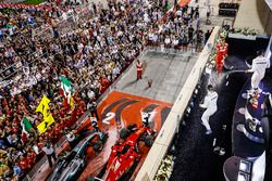 Podium: race winner Sebastian Vettel, Ferrari, second place Lewis Hamilton, Mercedes AMG F1, third place Valtteri Bottas, Mercedes AMG F1