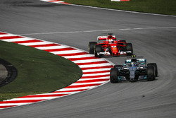 Valtteri Bottas, Mercedes-Benz F1 W08 and Sebastian Vettel, Ferrari SF70H