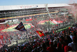 Podium celebration atmosphere