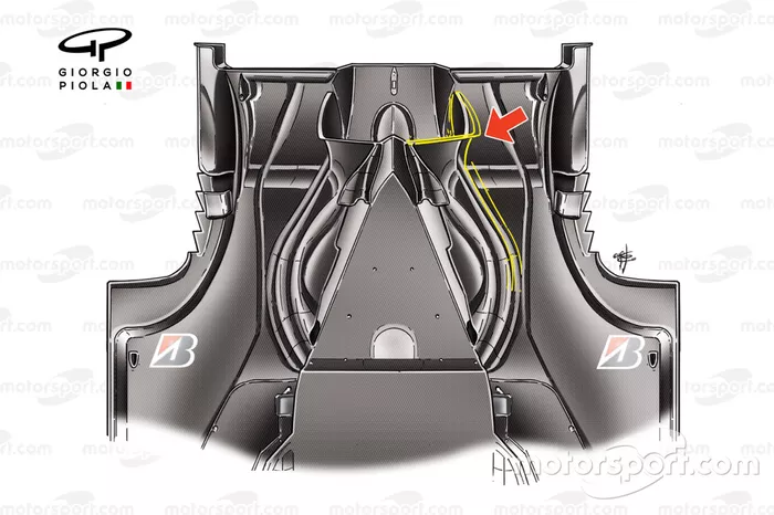 Vista inferior del difusor del Ferrari F60 (660) 2009
