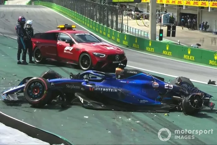 CHOQUE ALEX ALBON, WILLIAMS