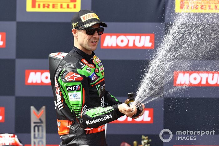 Podio: ganador Jonathan Rea, Kawasaki Racing Team WSBK