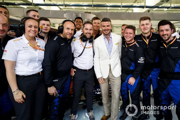 David Beckham con el McLaren team