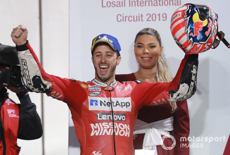 Podium: Race winner Andrea Dovizioso, Ducati Team