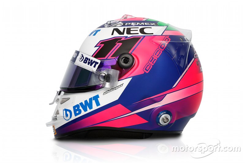 2019 helmet of Sergio Perez