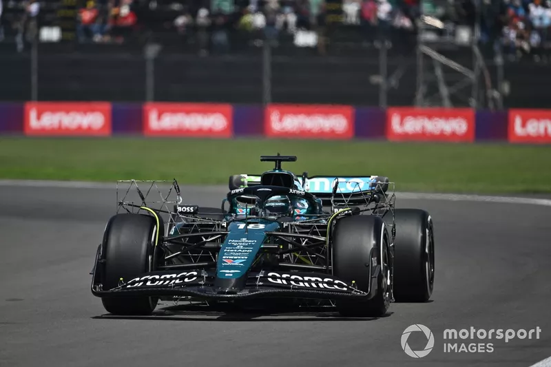 Lance Stroll, Aston Martin AMR24, avec capteurs attachés