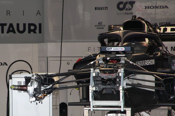 Detalle delantero del AlphaTauri AT02