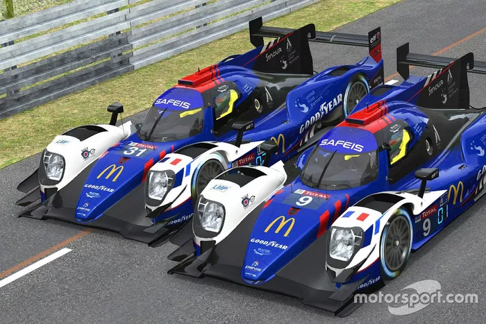 #31 Panis Racing Triple A Oreca 07 LMP2: Tristan Vautier, Nicolas Jamin, Hany Alsabti, Thibault Cazaubon, #9 Panis Racing Triple A Oreca 07 LMP2: Olivier Panis, Aurélien Panis, Adam Pinczes, Nuno Pinto