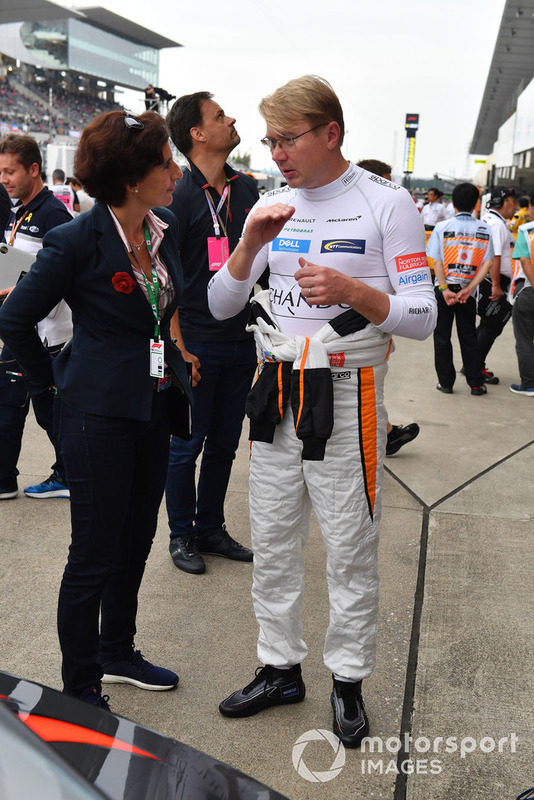 Mika Hakkinen at Legends F1 30th Anniversary Lap Demonstration 