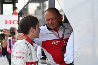 Charles Leclerc, Sauber et Frederic Vasseur, directeur de Sauber