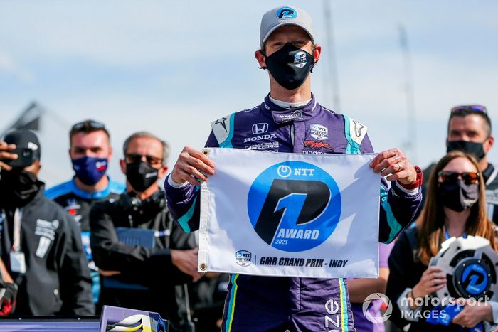 Ganador de la pole Romain Grosjean, Dale Coyne Racing with RWR Honda