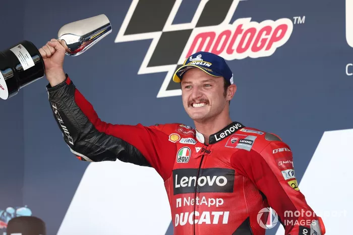 Il podio:  Jack Miller, Ducati Team vince il GP di Spagna