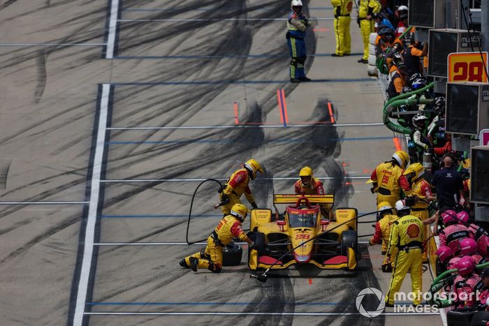 Romain Grosjean, Andretti Autosport Honda, parada en boxes