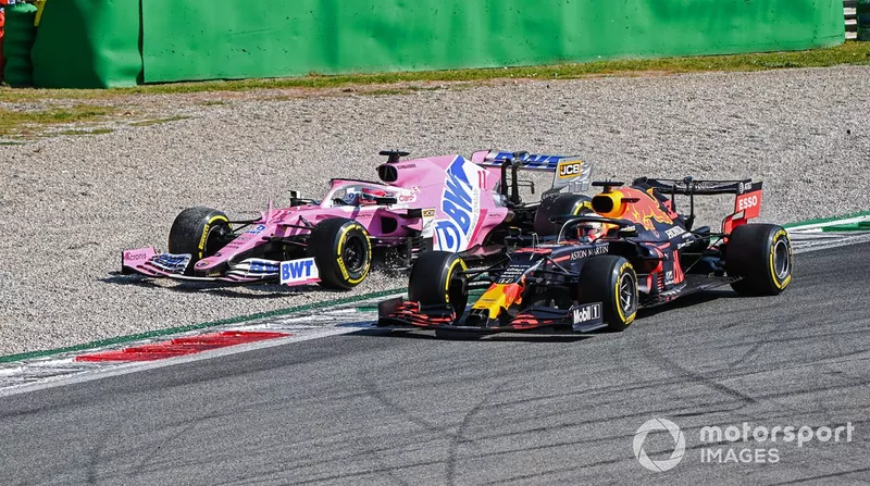 Sergio Pérez, Racing Point RP20, Max Verstappen, Red Bull Racing RB16