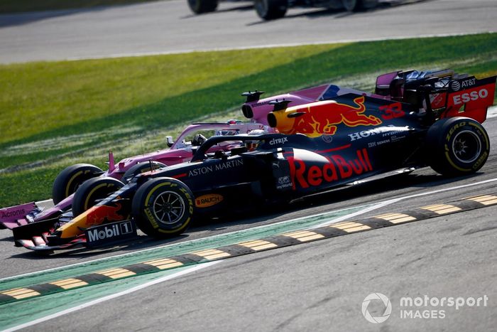 Sergio Pérez, Racing Point RP20, Max Verstappen, Red Bull Racing RB16