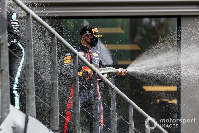 Podio: tercer lugar Max Verstappen, Red Bull Racing
