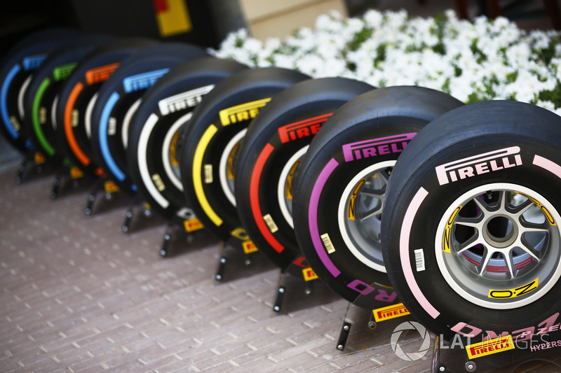 The new-for-2018 range of Pirelli F1 tyres