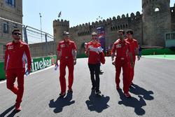 Sebastian Vettel, Ferrari walks the track