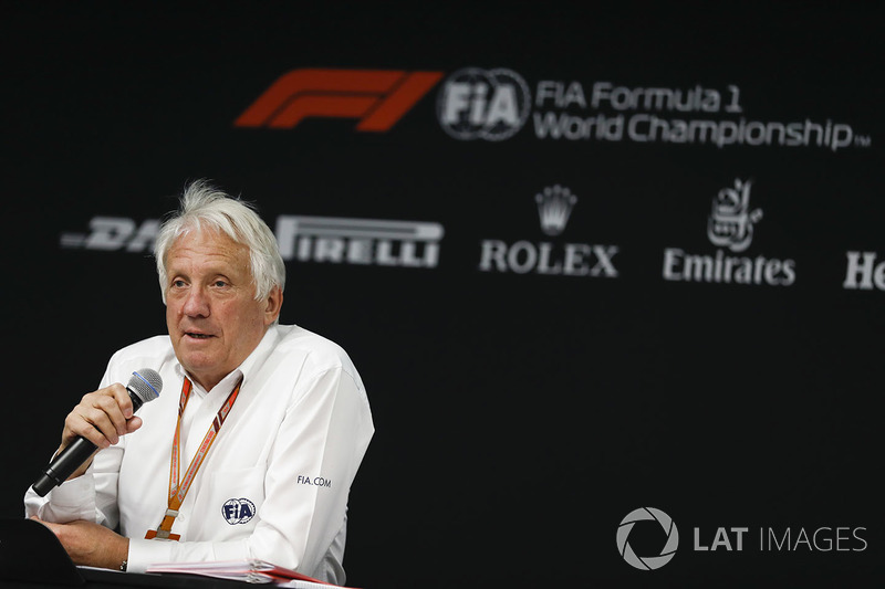 Charlie Whiting, Race Director FIA, konferensi pers FIA