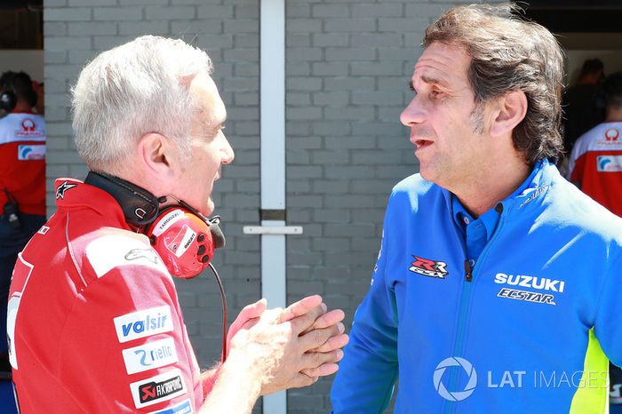 Davide Tardozzi, Team manager Ducati Team, Davide Brivio, Team manager Team Suzuki MotoGP