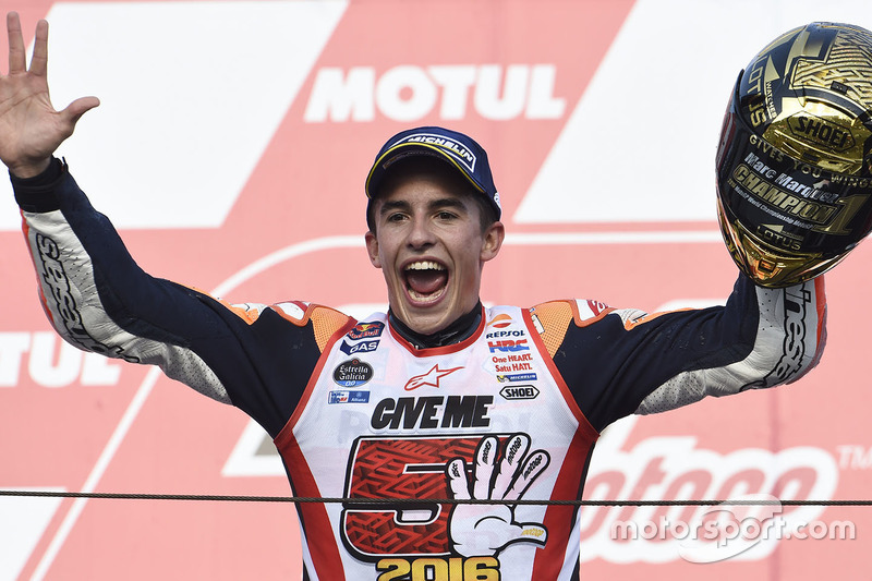 Podio: Marc Marquez ganador de la carrera, Repsol Honda Team