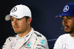 Льюіс Хемілтон і Ніко Росберг, Mercedes AMG F1 на прес-конференції
