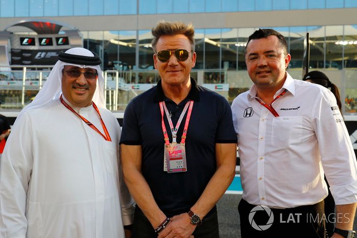 Sheikh Mohammed bin Essa Al Khalifa, Gordon Ramsay y Eric Boullier, McLaren