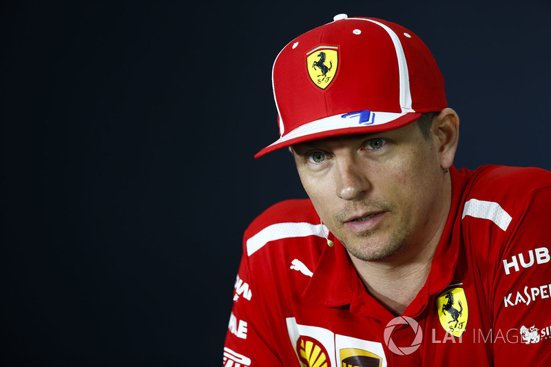 Kimi Raikkonen, Ferrari, in the press conference