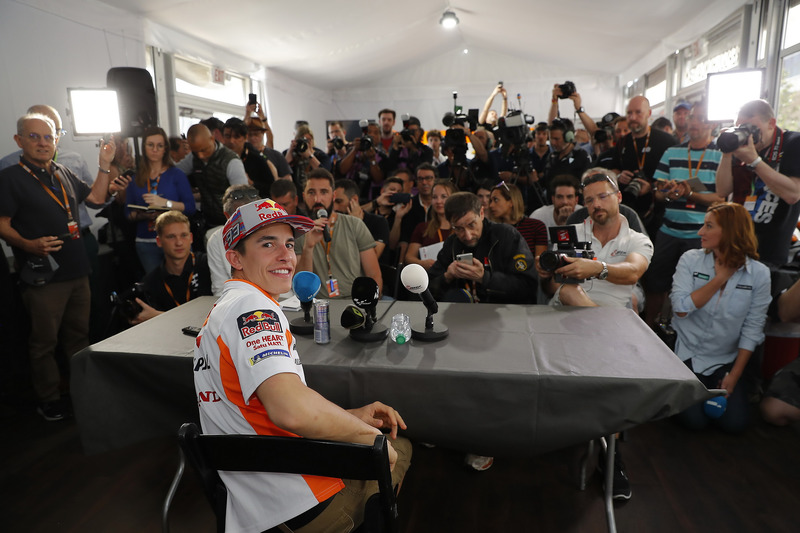 Marc Marquez, Repsol Honda Team, avec les médias