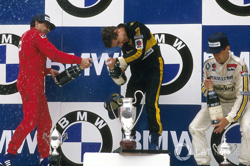 Podium: 1. Ayrton Senna, Lotus; 2. Michele Alboreto, Ferrari; 3. Patrick Tambay, Renault