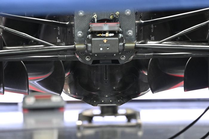 Detalle del fondo del Red Bull Racing RB18