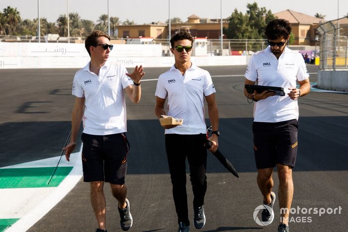 Lando Norris, McLaren, recorre el circuito de Yeda